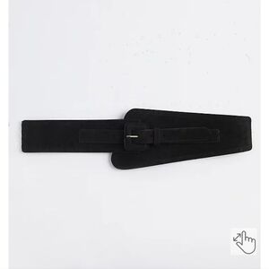 🆕️STRETCH WAIST BELT - FAUX SUEDE BLACK